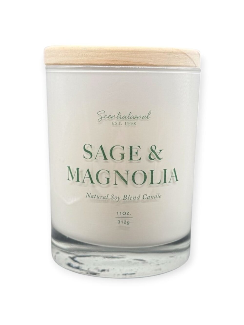 Sage & Magnolia Scentsational Natural Soy Blend Scented Candle, 11 Oz